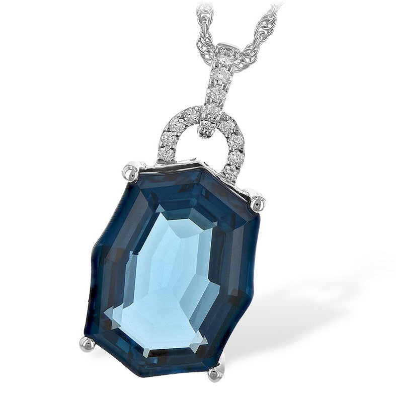 London Blue and Diamond Necklace