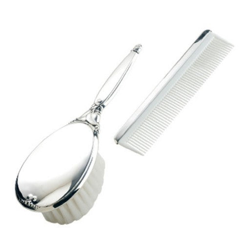 Salisbury Sterling Silver Baby Brush & Comb Set/Girl