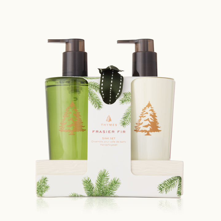 Thymes Frasier Fir Sink Set with Ceramic Caddy