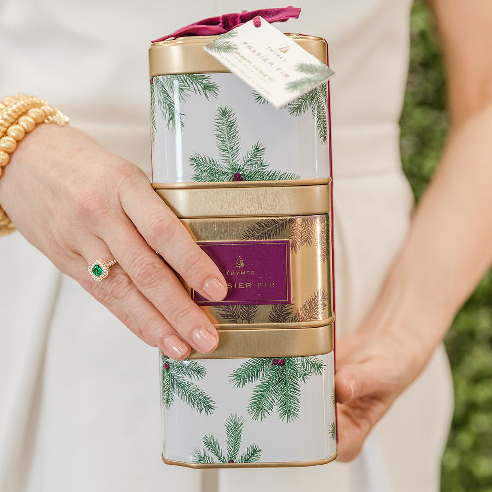Thymes Frasier Fir, Stackable Tin Trio